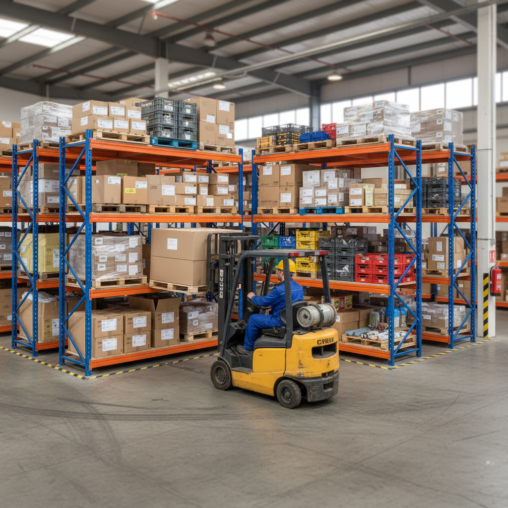Premium Heavy Duty Industrial Shelving - 2200mm High - 500kg Capacity - Side view