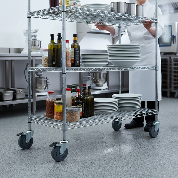 Premium Mobile Swivel Castors with High Load Capacity - Side view