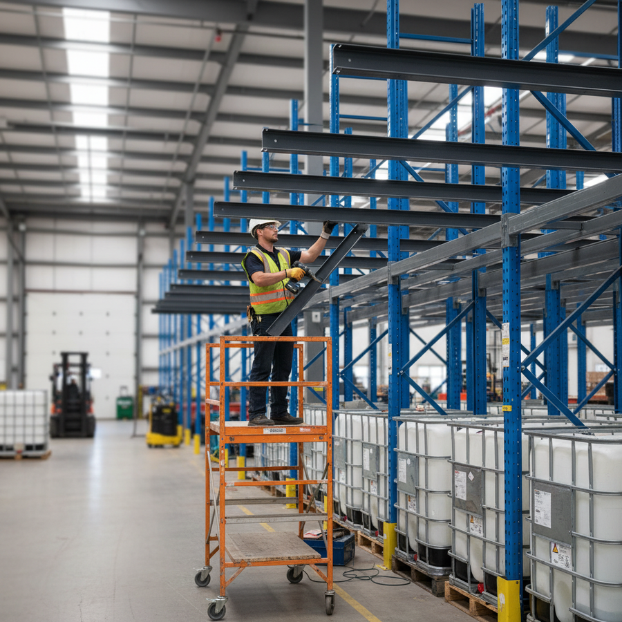 5x Heavy Duty Shelving Support Beams - Reinforcement for Shelving Units - Front view