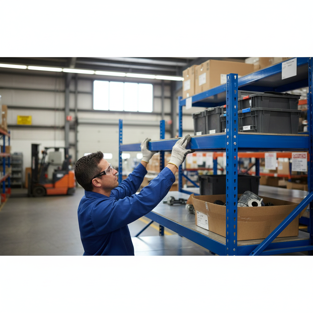 Premium Additional Steel Shelf - Heavy Duty Blue Coated Design - Front view